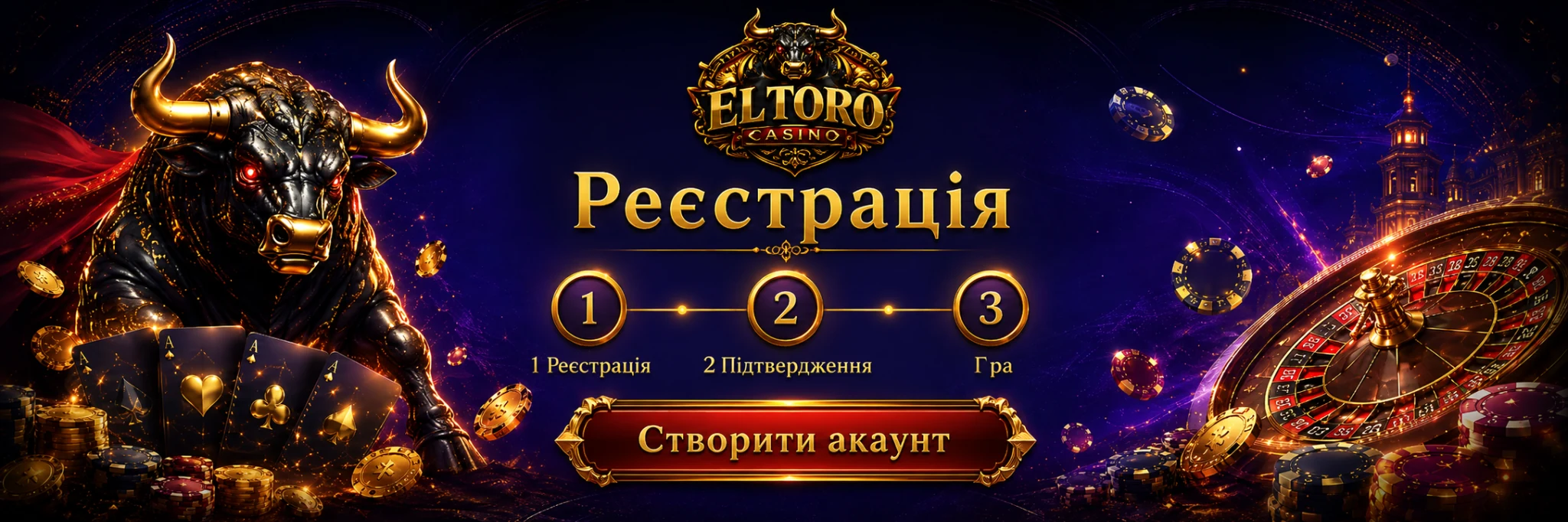 Реєстрація в El Toro Casino за три кроки